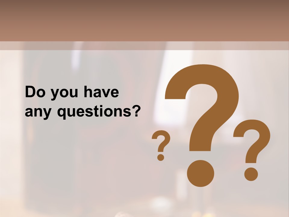 Glass Cognac Smoke PowerPoint Template