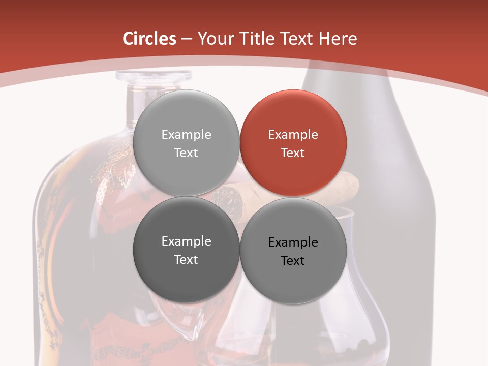 Smoking Cognac Liquor PowerPoint Template