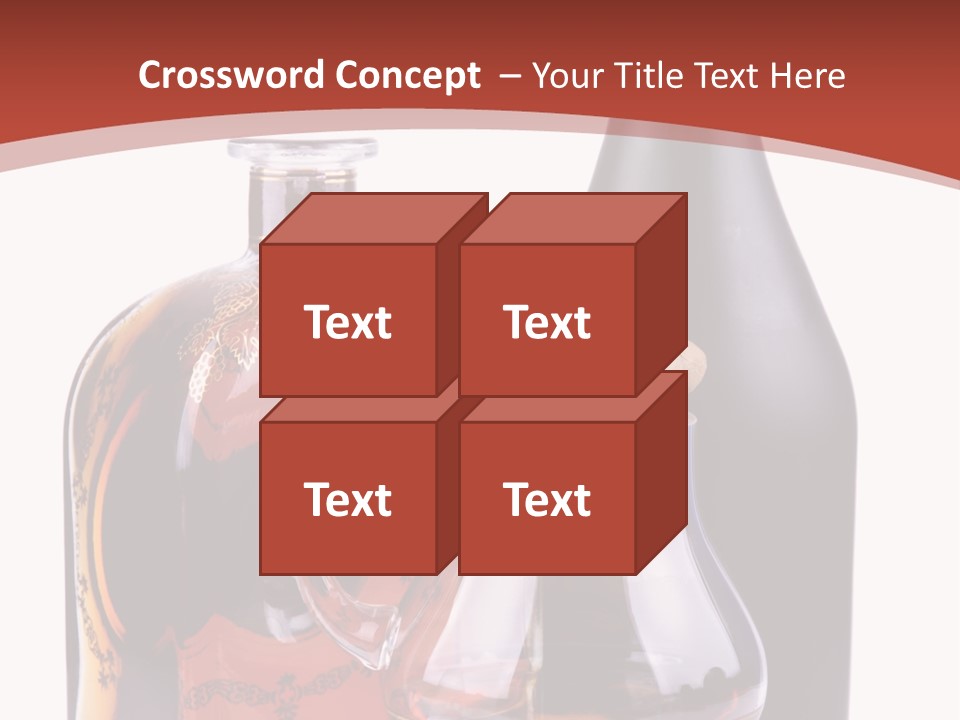 Smoking Cognac Liquor PowerPoint Template