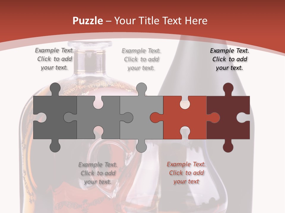 Smoking Cognac Liquor PowerPoint Template