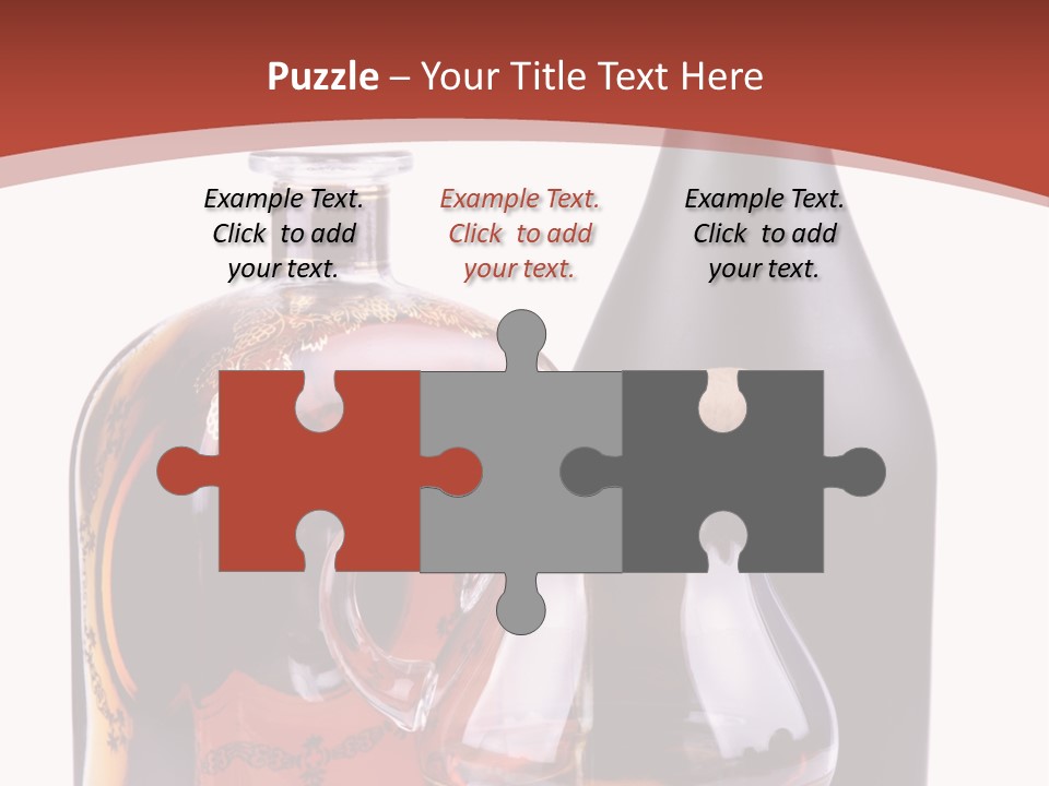 Smoking Cognac Liquor PowerPoint Template