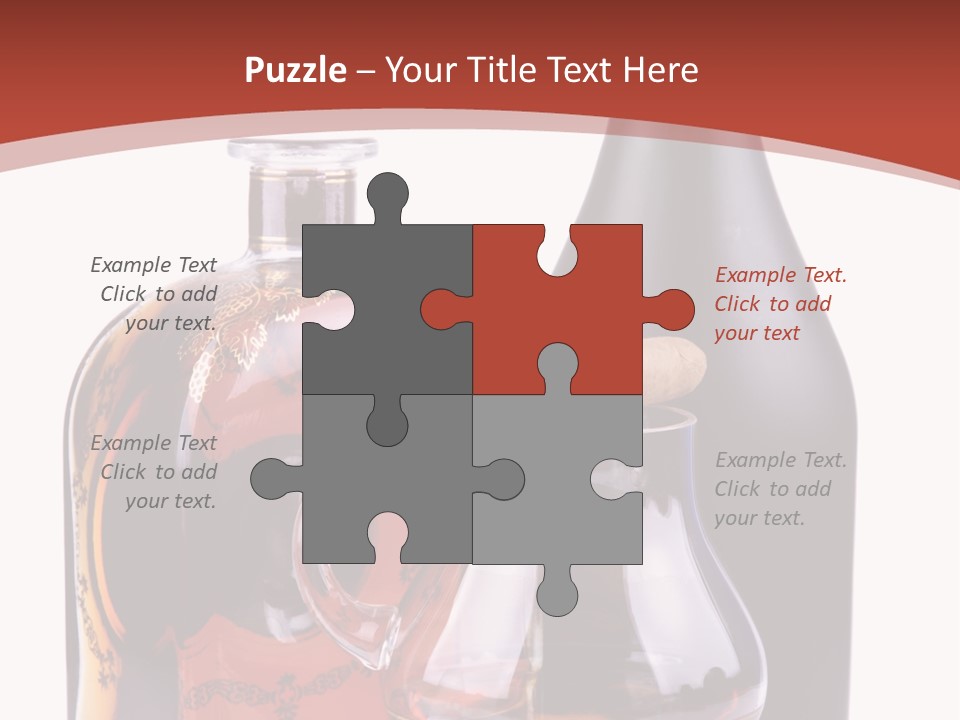 Smoking Cognac Liquor PowerPoint Template