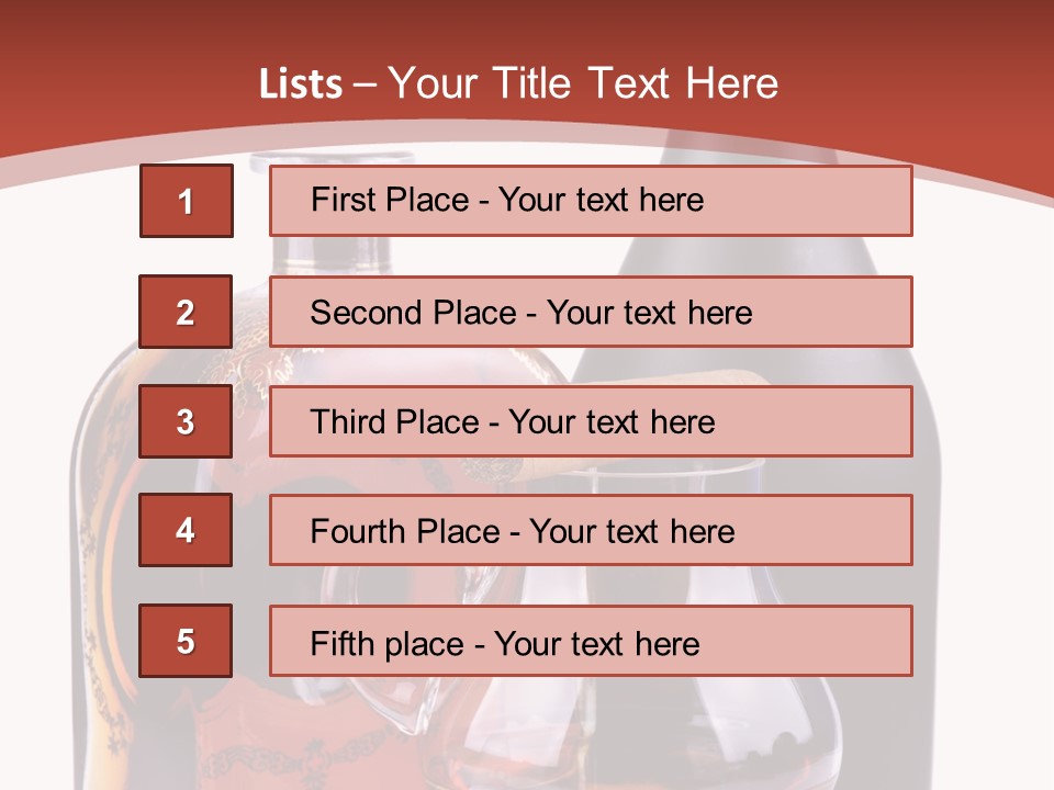 Smoking Cognac Liquor PowerPoint Template
