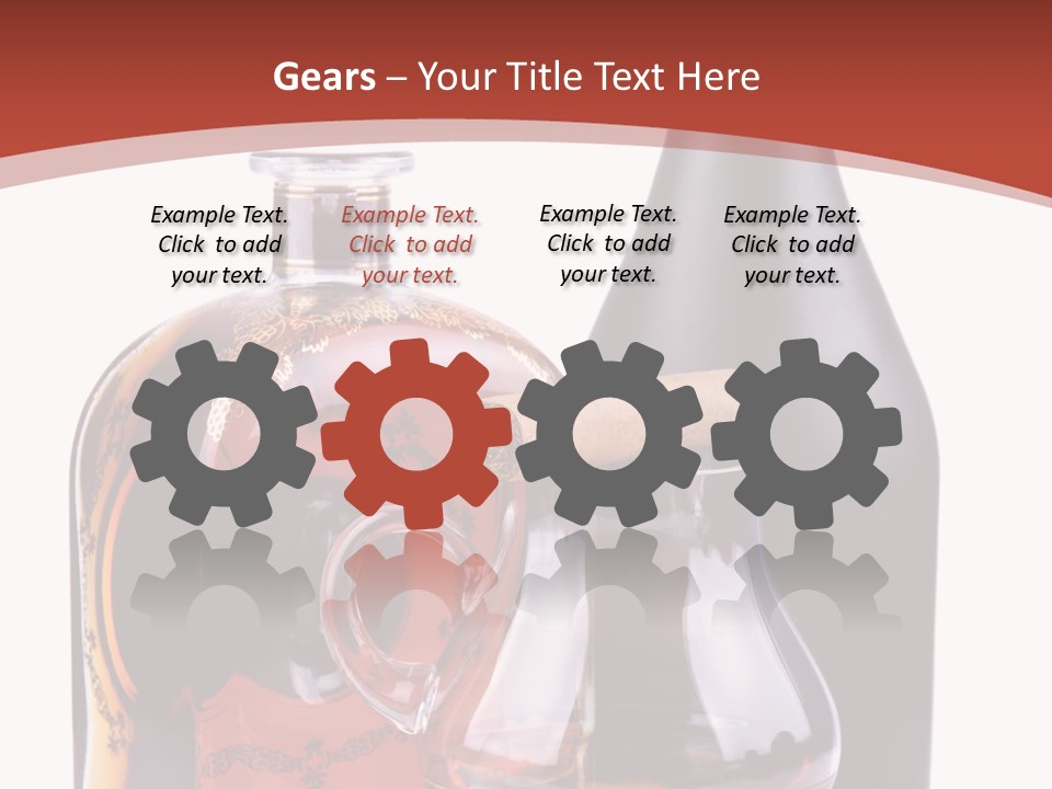 Smoking Cognac Liquor PowerPoint Template