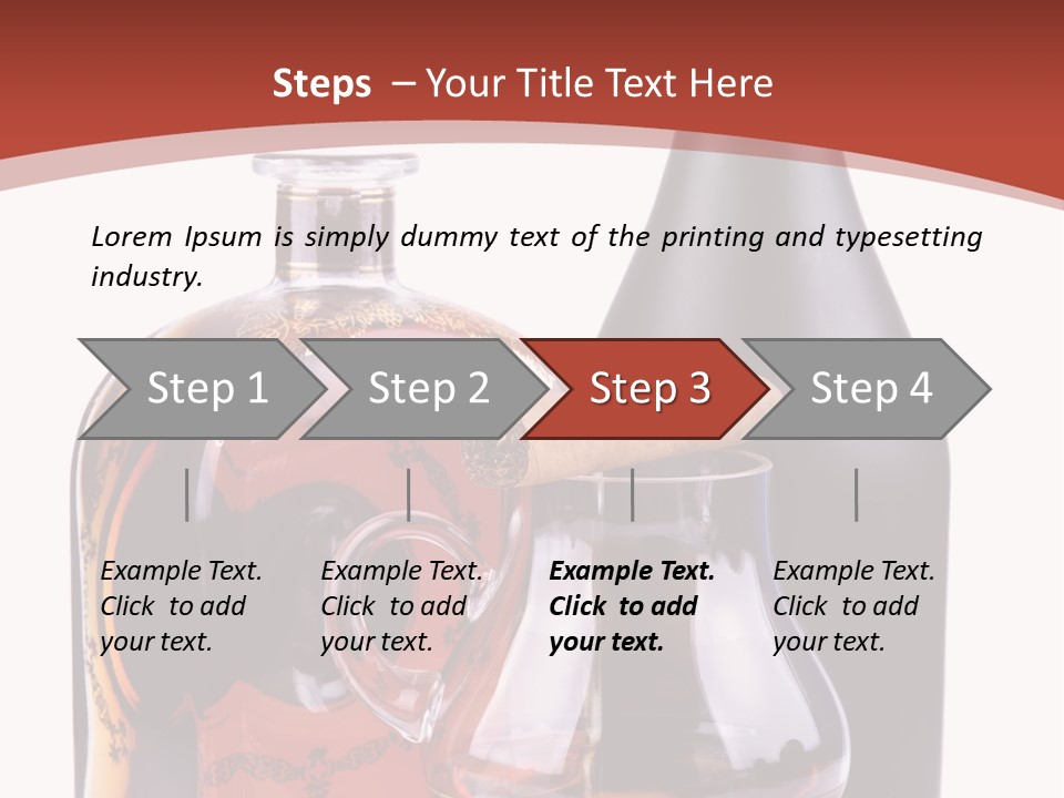 Smoking Cognac Liquor PowerPoint Template