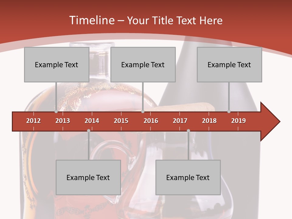 Smoking Cognac Liquor PowerPoint Template