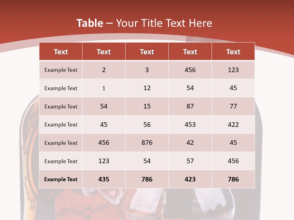 Smoking Cognac Liquor PowerPoint Template