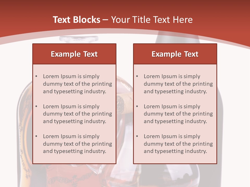 Smoking Cognac Liquor PowerPoint Template