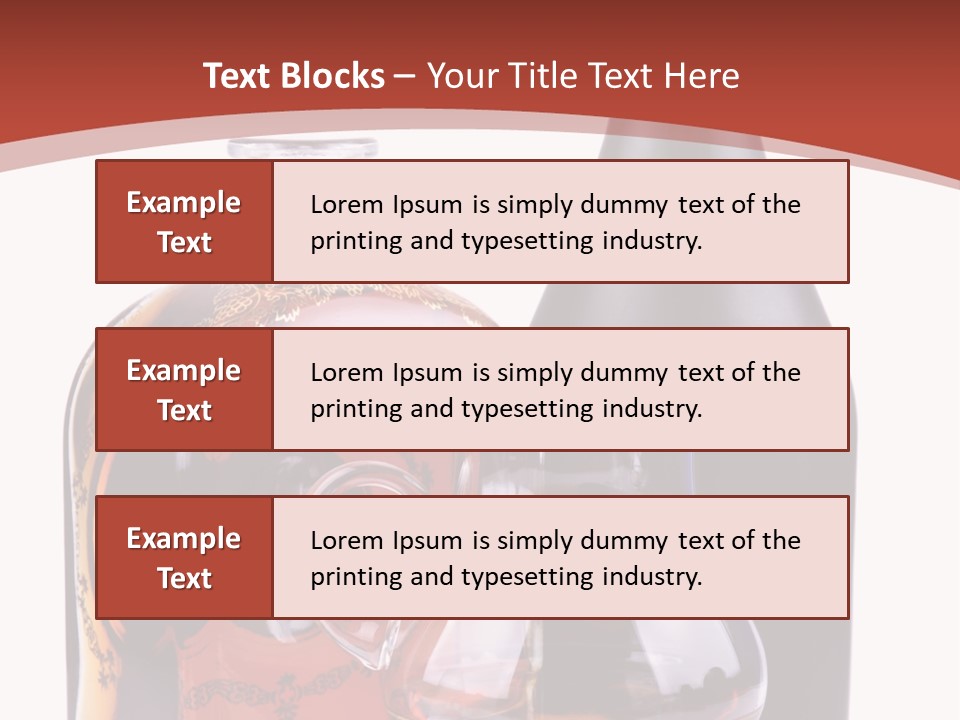 Smoking Cognac Liquor PowerPoint Template