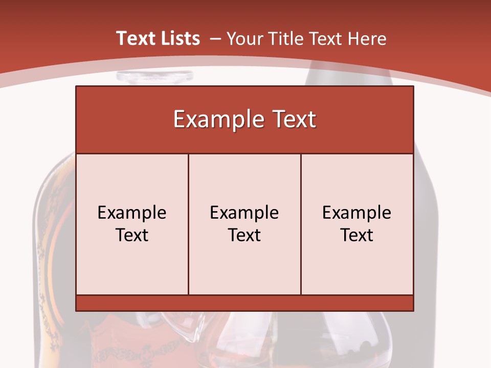 Smoking Cognac Liquor PowerPoint Template