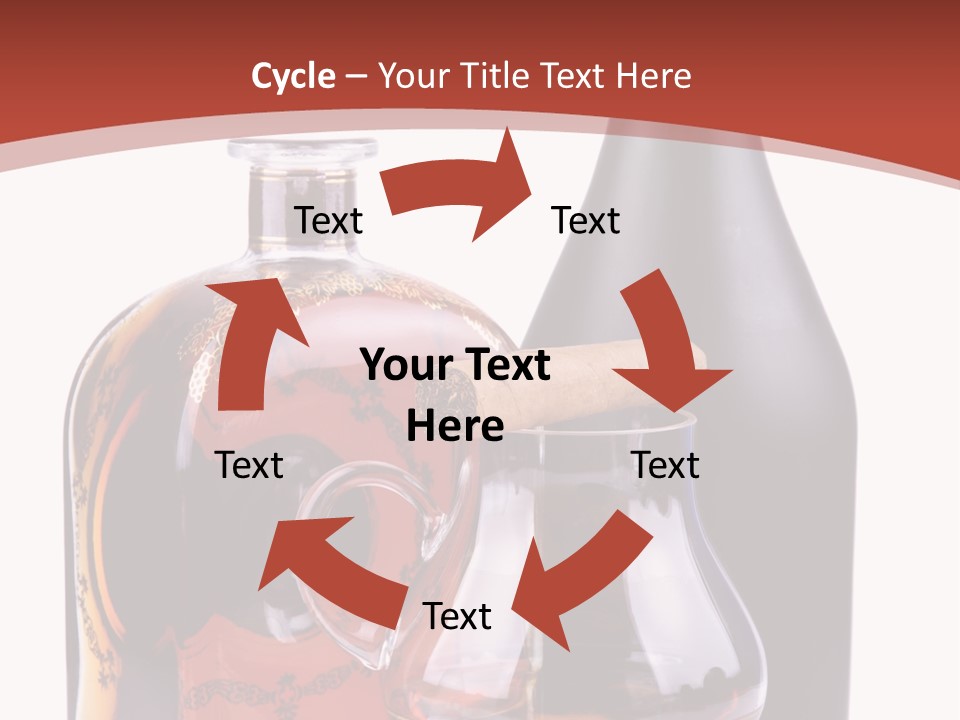 Smoking Cognac Liquor PowerPoint Template