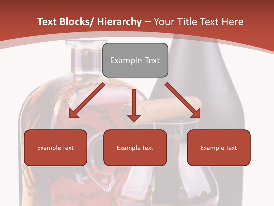 Smoking Cognac Liquor PowerPoint Template