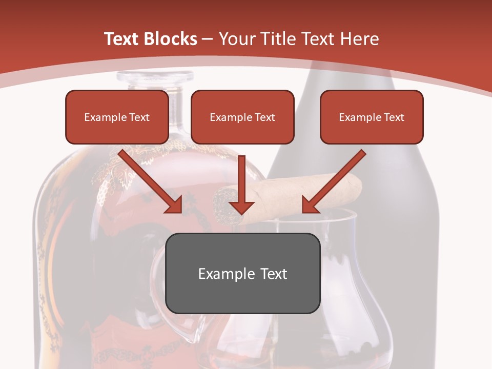 Smoking Cognac Liquor PowerPoint Template