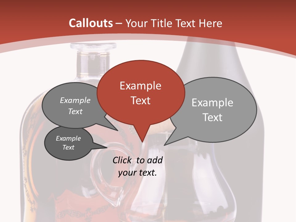 Smoking Cognac Liquor PowerPoint Template