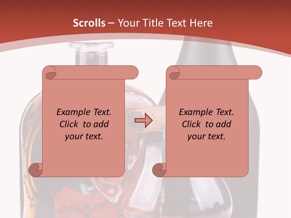 Smoking Cognac Liquor PowerPoint Template