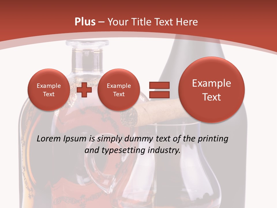 Smoking Cognac Liquor PowerPoint Template