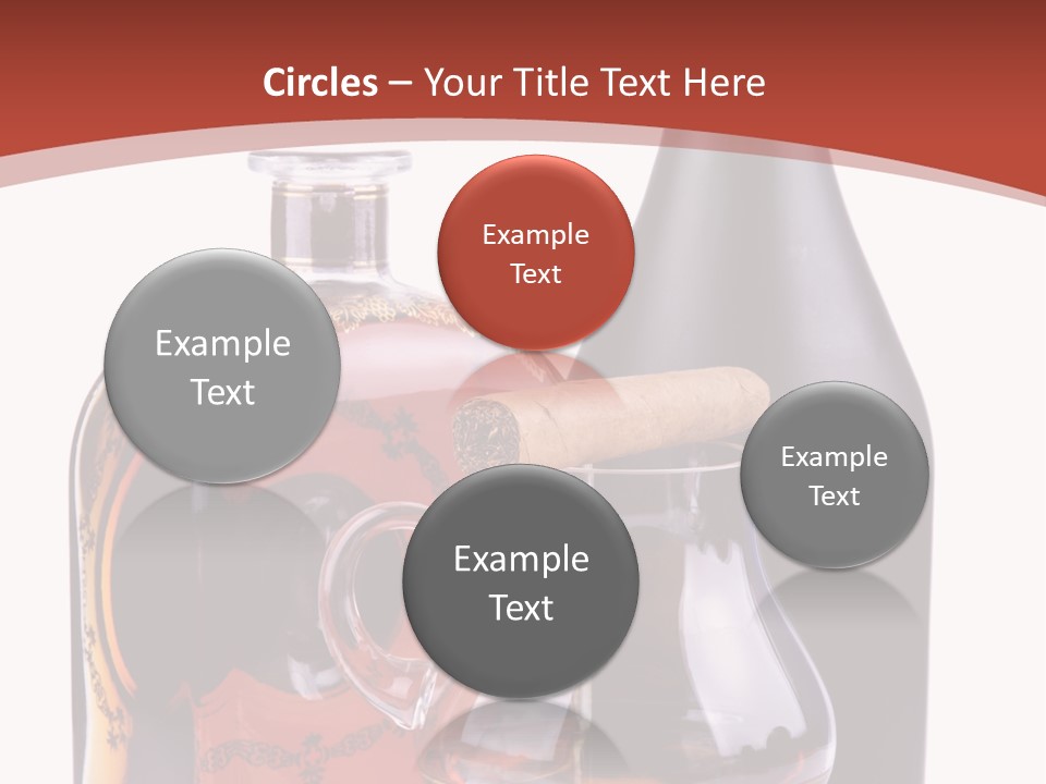 Smoking Cognac Liquor PowerPoint Template