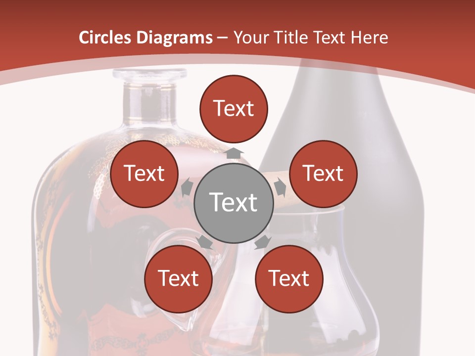 Smoking Cognac Liquor PowerPoint Template