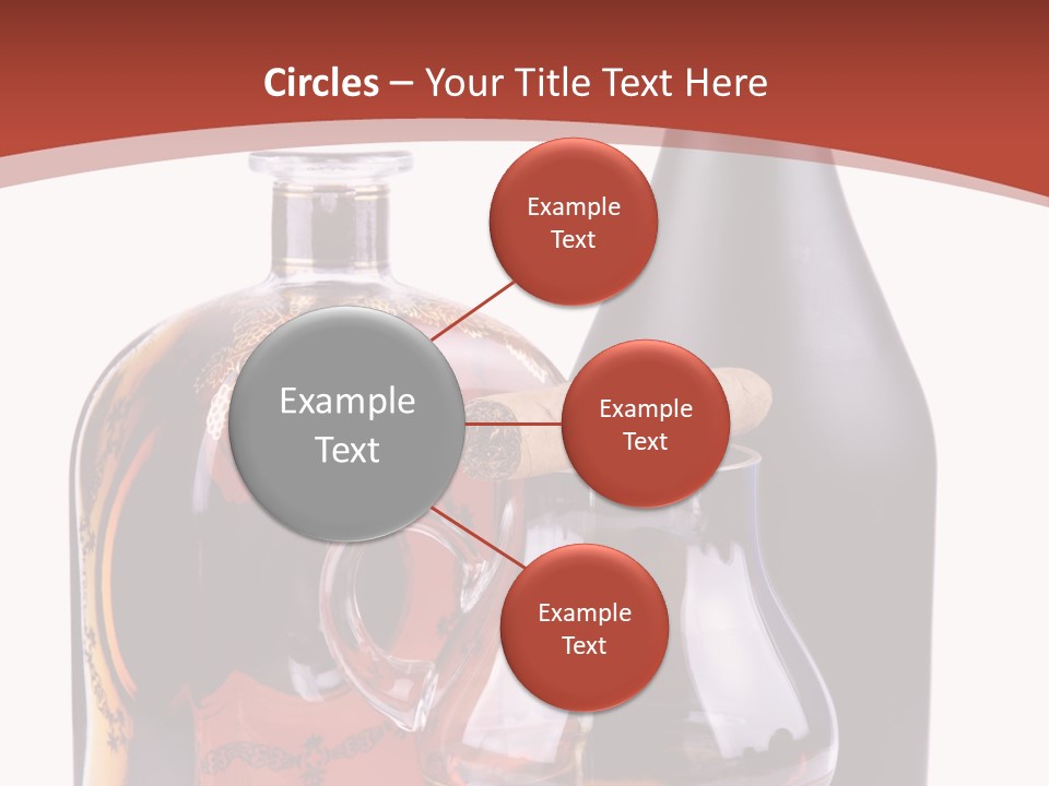 Smoking Cognac Liquor PowerPoint Template