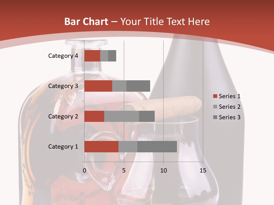 Smoking Cognac Liquor PowerPoint Template