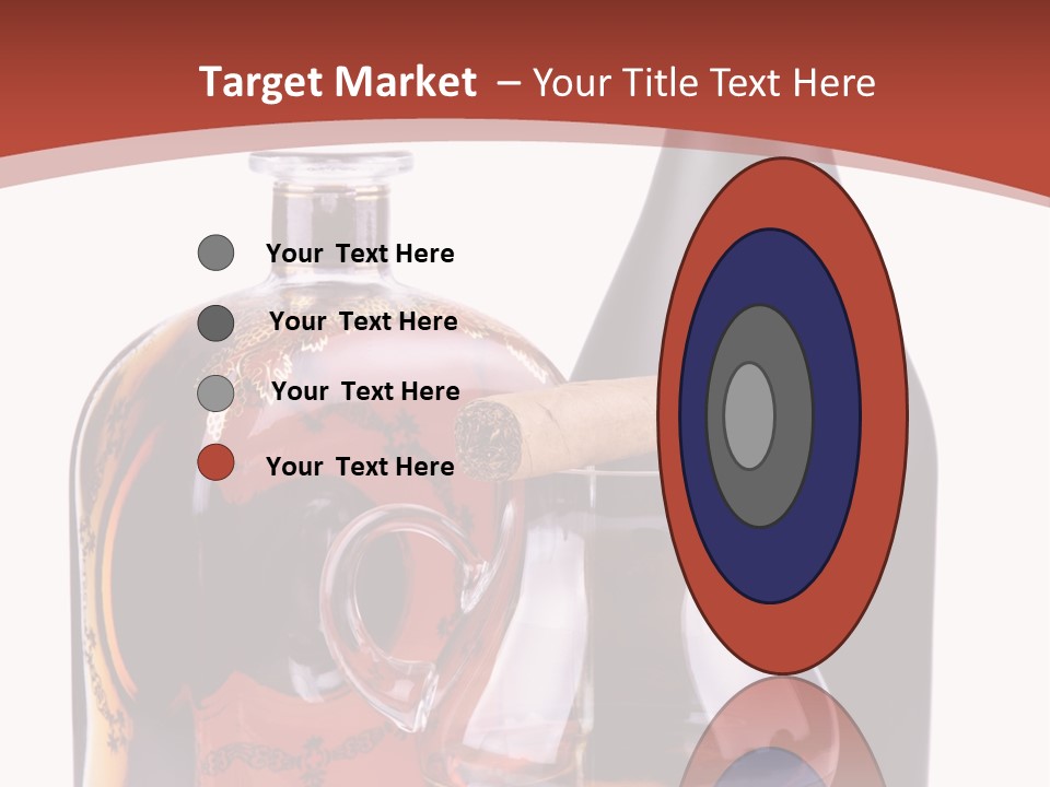 Smoking Cognac Liquor PowerPoint Template