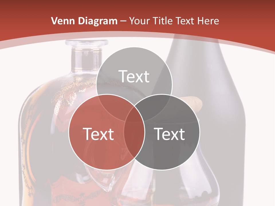 Smoking Cognac Liquor PowerPoint Template