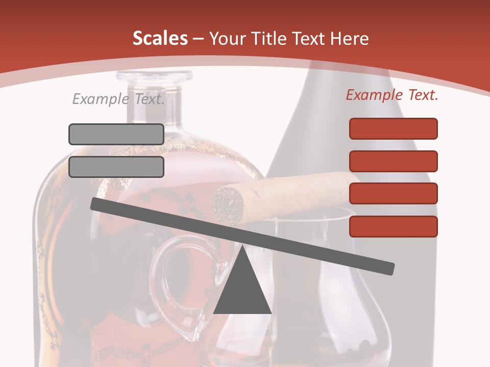 Smoking Cognac Liquor PowerPoint Template