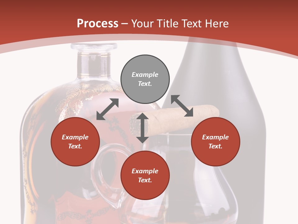 Smoking Cognac Liquor PowerPoint Template