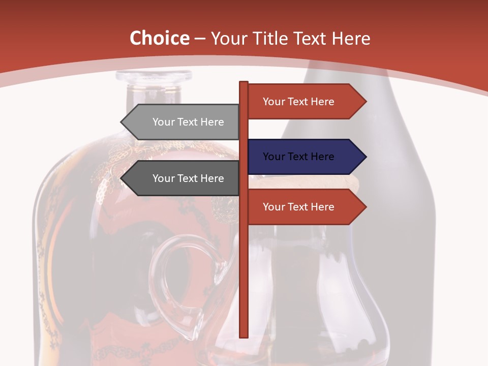 Smoking Cognac Liquor PowerPoint Template