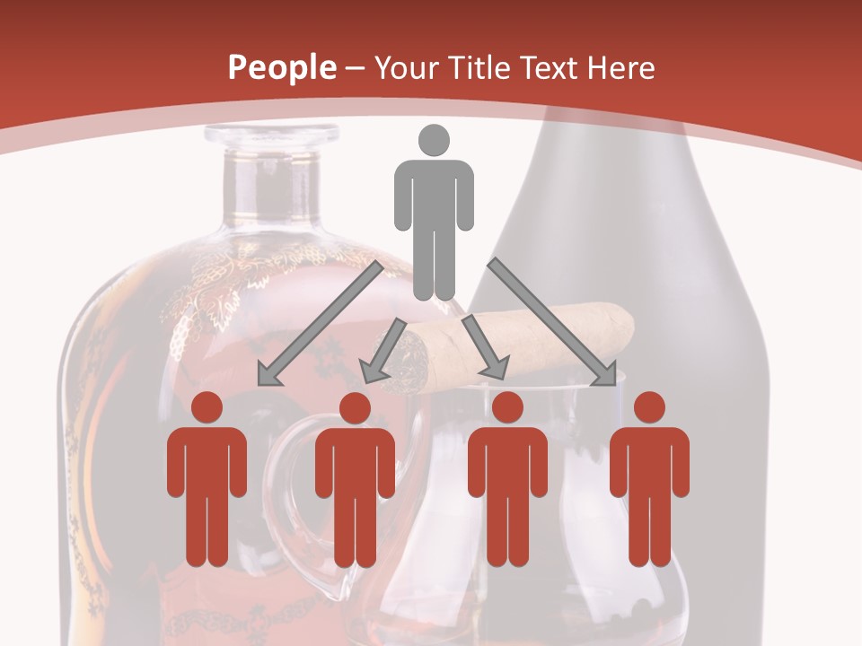 Smoking Cognac Liquor PowerPoint Template