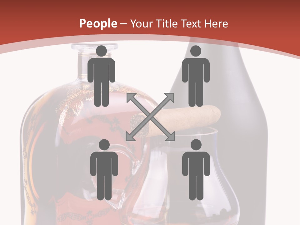 Smoking Cognac Liquor PowerPoint Template