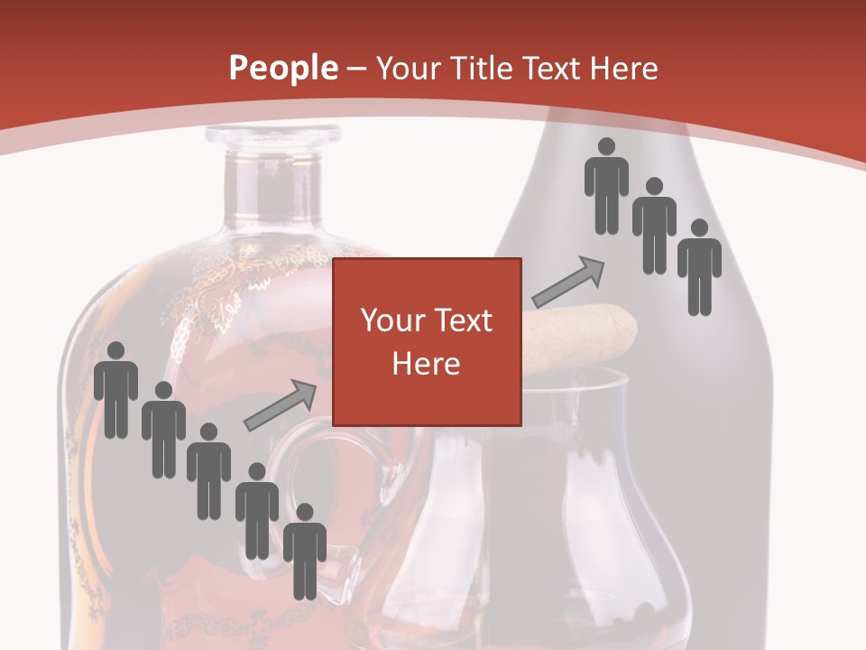 Smoking Cognac Liquor PowerPoint Template