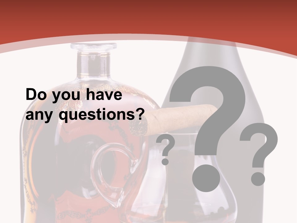 Smoking Cognac Liquor PowerPoint Template