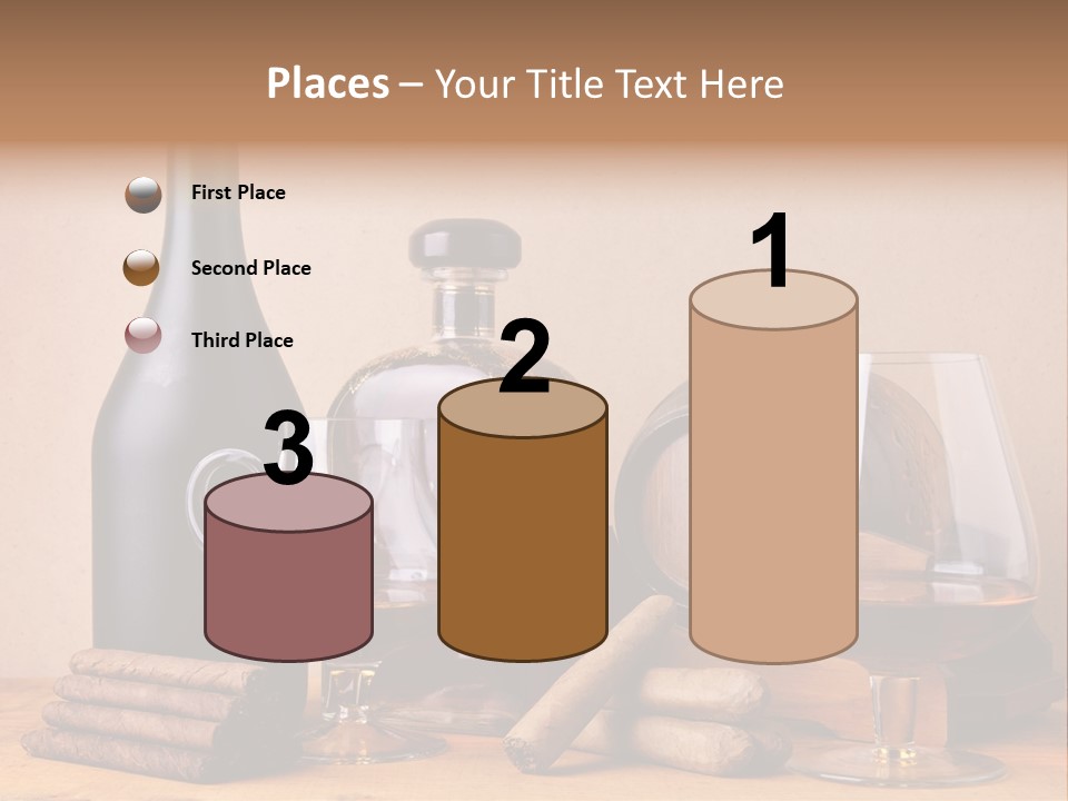 Cognac Smoking Booze PowerPoint Template