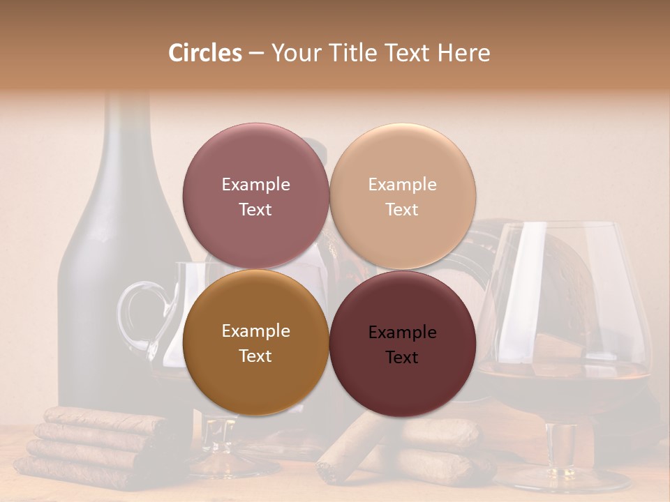 Cognac Smoking Booze PowerPoint Template