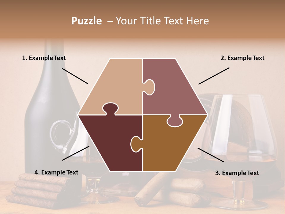 Cognac Smoking Booze PowerPoint Template