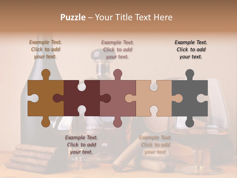 Cognac Smoking Booze PowerPoint Template