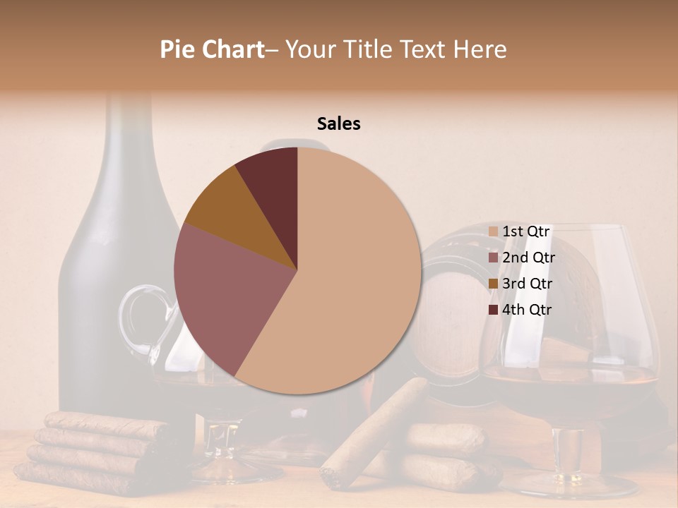 Cognac Smoking Booze PowerPoint Template