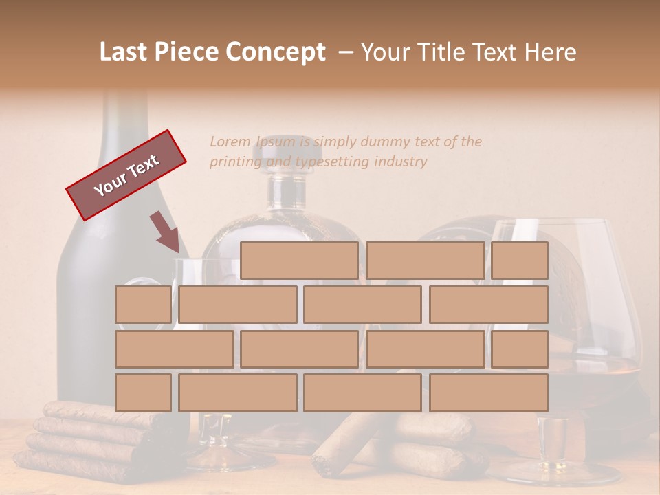 Cognac Smoking Booze PowerPoint Template