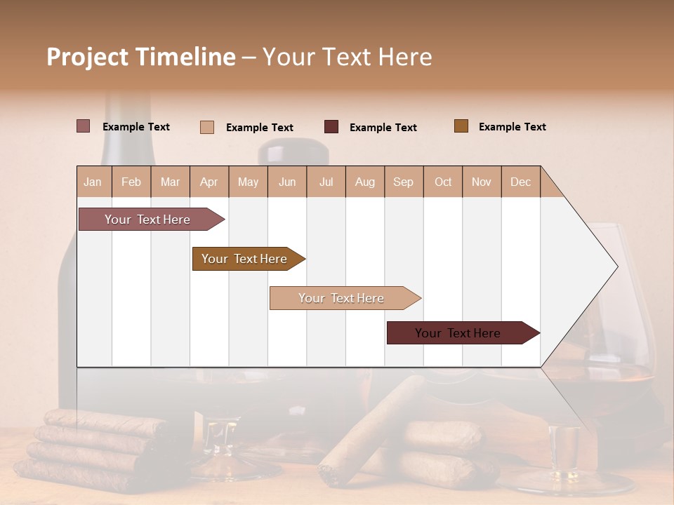 Cognac Smoking Booze PowerPoint Template