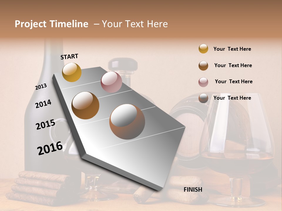 Cognac Smoking Booze PowerPoint Template