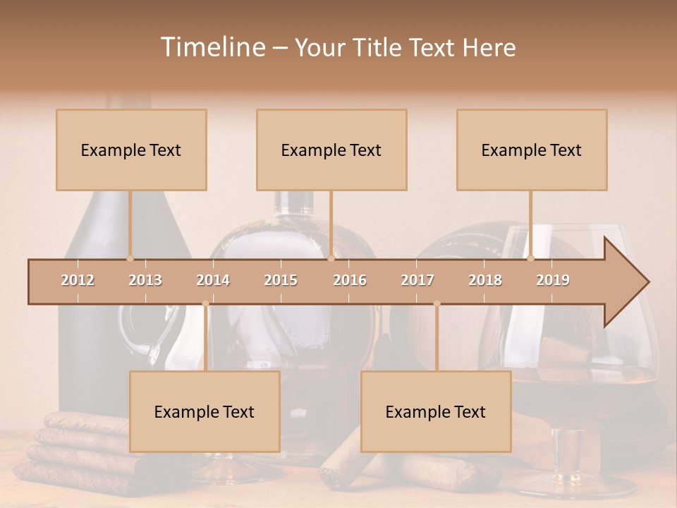 Cognac Smoking Booze PowerPoint Template