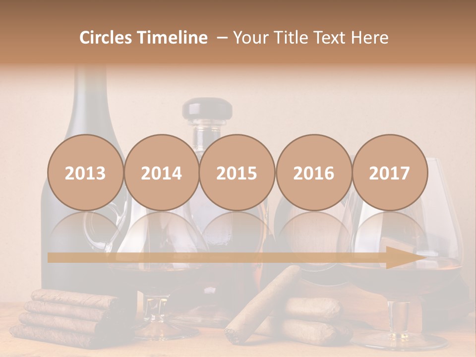 Cognac Smoking Booze PowerPoint Template