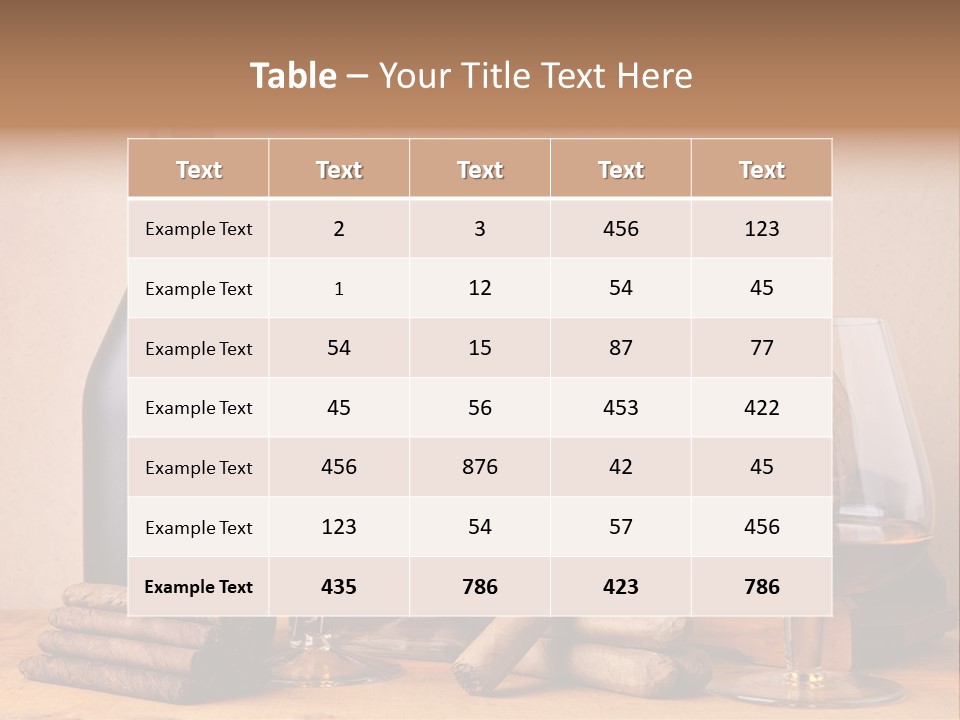 Cognac Smoking Booze PowerPoint Template