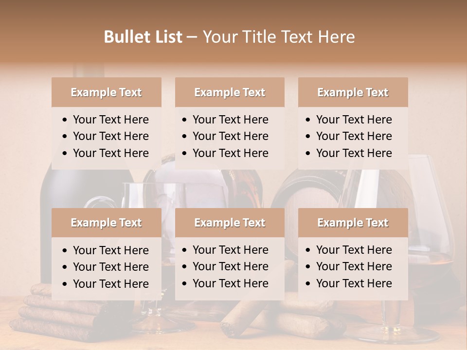 Cognac Smoking Booze PowerPoint Template