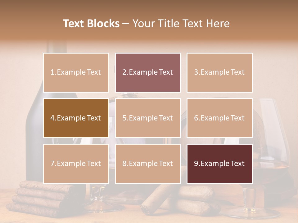 Cognac Smoking Booze PowerPoint Template