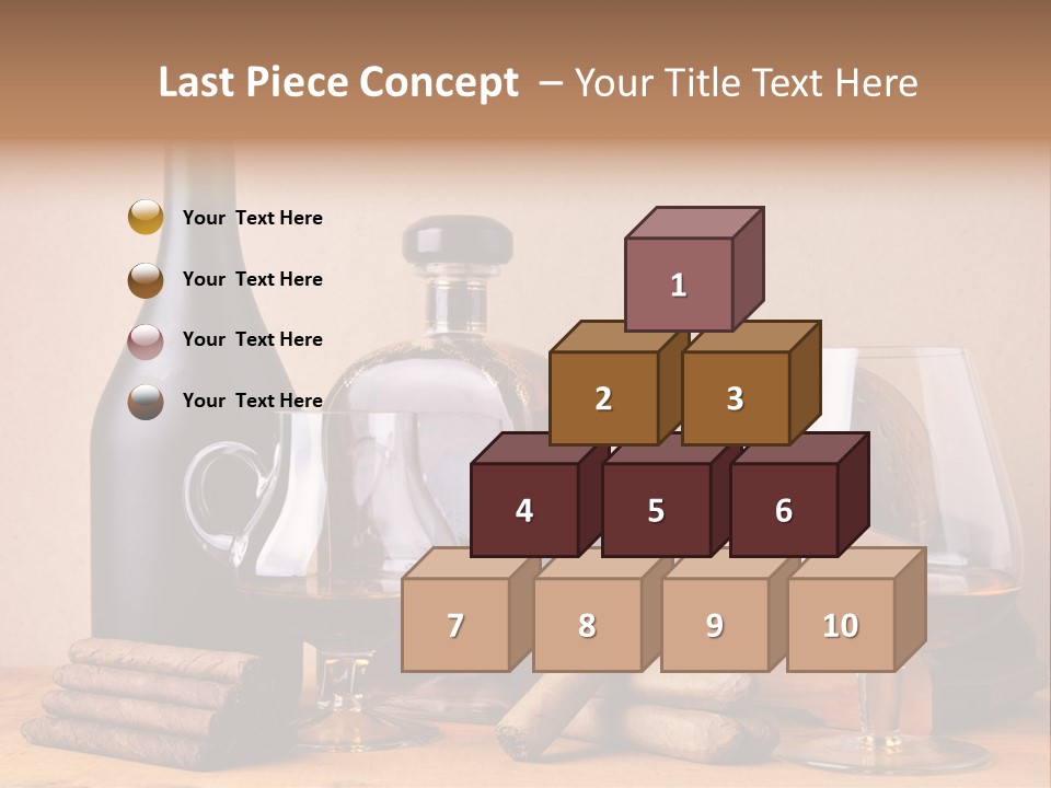 Cognac Smoking Booze PowerPoint Template