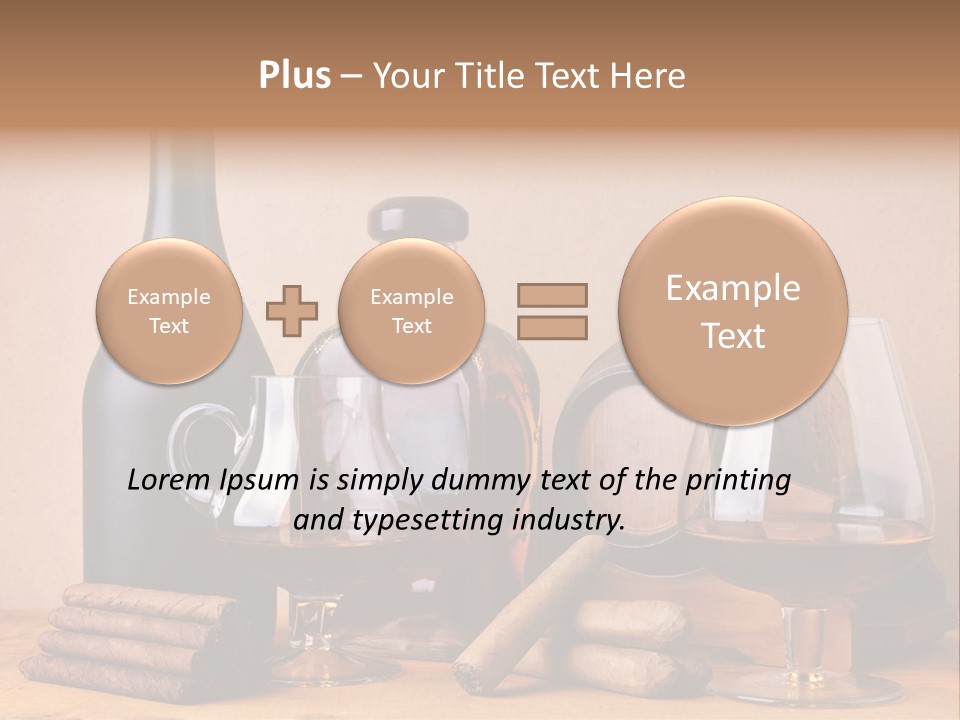 Cognac Smoking Booze PowerPoint Template