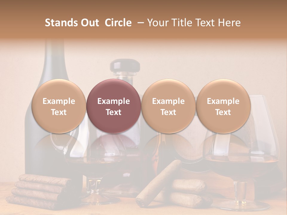 Cognac Smoking Booze PowerPoint Template