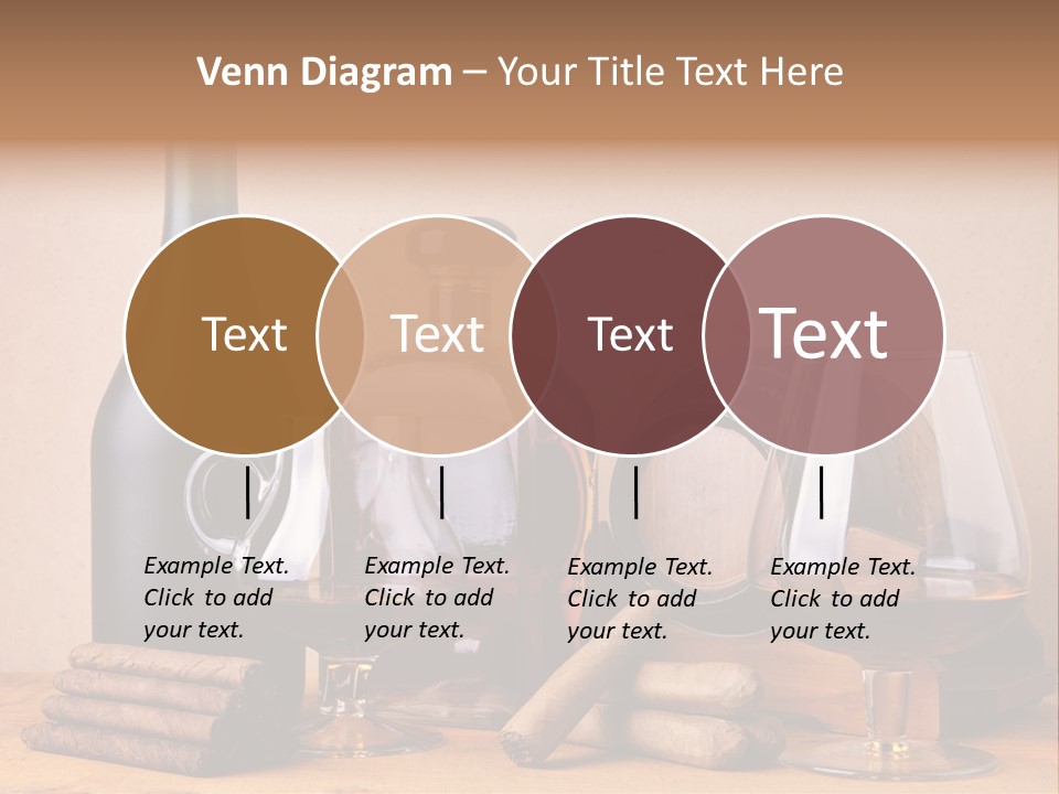 Cognac Smoking Booze PowerPoint Template